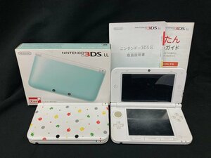 Nintendo 任天堂 3DS 本体 SPR-001 ミント&ホワイト/ とびだせどうぶつの森仕様 2点セット 通電〇 初期化済み ジャンク品【BLAY1021】