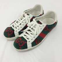 GUCCI　グッチ　GG　テリークロス　ローカットスニーカー　576177　サイズ5　箱 保管袋付き【BLAU5053】_画像2