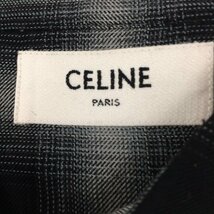 CELINE セリーヌ レーヨン オンブレ チェック 長袖 シャツ【BLAY5052】_画像4