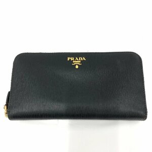 PRADA プラダ ラウンドファスナー財布 黒 1ML506【BKBB6094】