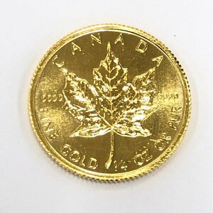 K24IG　カナダ　メイプルリーフ金貨　1/4oz　1986　総重量7.8g【BKBD6025】