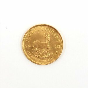 K22　南アフリカ共和国　クルーガーランド金貨　1/10oz　1981　総重量3.3g【BKBC5036】