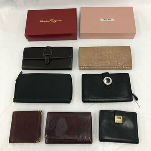 財布　dunhill/Salvatore Ferragamo/MIUMIU/Cartier/BVLGALI　計7点　おまとめ【BKBB9038】