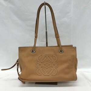 LOEWE ロエベ　ショルダーバッグ　レザー　LOEWEロゴ　ブラウン【BKBC7053】