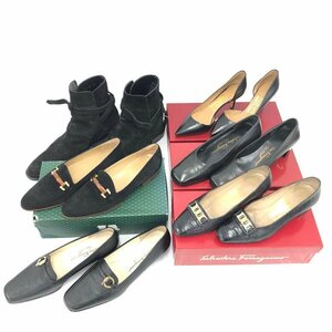 Salvatore Ferragamo / GUCCI / Saint Laurent シューズ 6点まとめ パンプス ブーツ ほか【BLAB4002】