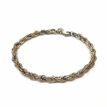 Tiffany&Co.　ティファニー　925/750　ツイストチェーン ブレスレット　総重量14.0g　箱付き【BLAB0004】_画像1