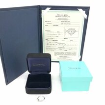 TIFFANY＆Co. ティファニー PT950 0.32ct 1P ソリテール ダイヤリング 8号 3.7ｇ 鑑定書・箱付き【BLAE0005】_画像8