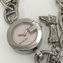 GUCCI グッチ 腕時計 Gロゴ ブーツチャーム 11836738/107 不動品 箱付き【BKAY2016】_画像8