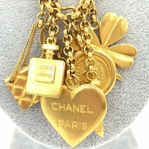 CHANEL　シャネル　アイコン　ネックレス　ゴールドカラー【BLAF0001】