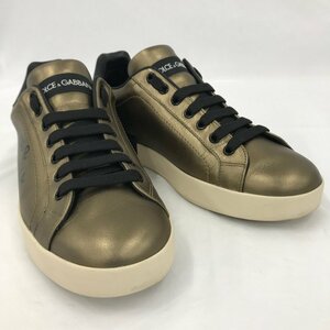 DOLCE&GABBANA　ドルチェ&ガッバーナ　スニーカー　　ブロンド　CS1772 AW151　サイズ6　箱 保管袋付き【BLAF5002】