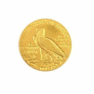 K21.6 インディアン金貨 1912年 2.5ドル 4.1g【BLAM4011】