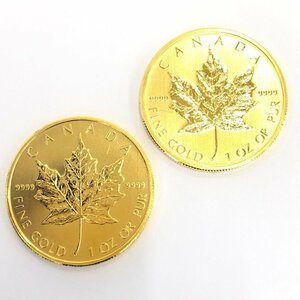 K24IG　カナダ　メイプルリーフ金貨　1oz　2011　2012　2枚まとめ　総重量62.2g【BLAN3003】