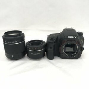 SONY　ソニー　α 58 + DT 50/1.8 SAM + DT 55-200/4-5.6　通電確認済み【BLAO8027】