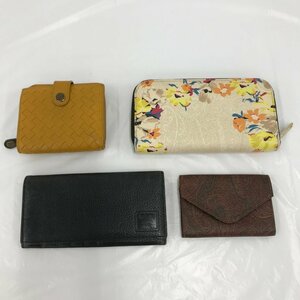 Bottega Veneta イントレチャート 二つ折り財布/Burberrys 長財布/ETRO 財布＆名刺入れ　4点おまとめ【BLAO6032】