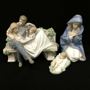 LLADRO リヤドロ 陶器 置物 3点おまとめ イエス生誕/聖母マリア 他【BLAQ3004】