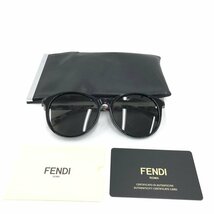 FENDI フェンディ サングラス 黒 56□17 140 FF0188【BLAR6076】_画像10