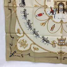 HERMES エルメス カレ90 スカーフ シルク THE ROYAL MEWS 英国王室の馬小屋【BLAS5025】_画像4