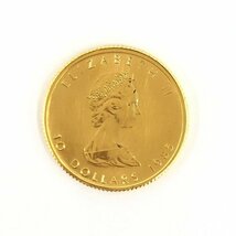 K24IG　カナダ　メイプルリーフ金貨　1/4oz　1985　総重量7.8g【BLAT6038】_画像2