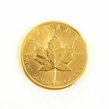 K24IG　カナダ　メイプルリーフ金貨　1/4oz　1985　総重量7.8g【BLAT6038】_画像1