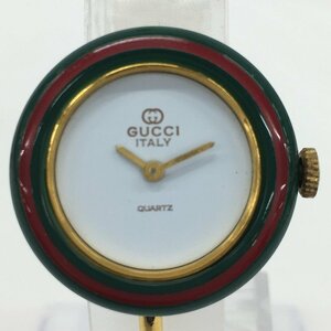 GUCCI グッチ 腕時計 チェンジベゼル クォーツ リューズ○ 不品 替えベゼル6点付き【BLAZ8071】