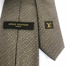 LOUIS VUITTON ルイヴィトン シルクネクタイ ロゴ コーヒー豆柄 ブラウン【BLAZ3008】_画像5