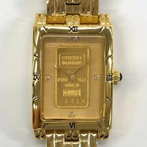 ELGIN エルジン　腕時計　CREDIT SUISSE　GOLD INGOT 1g　999.9　FK-1154-E　02030407　49341【BLAY0022】_画像1