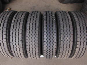 L2529 6本価格! 新車外し イボ付 9.9分山 225/80R17.5 123/122L 2023年製 ブリヂストン BS G588 夏 たて溝 4トン 225/80-17.5 225/80/17.5 