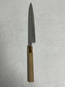 浅草 登録 かね惣 和包丁 刺身包丁 全長 約33.5cm 刃渡り 約19.5cm 重量106g 現状品