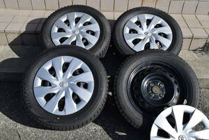 ★ブリジストン BLIZZAK VRX 175/65R15 15インチ 鉄ホイール アクア シエンタ 4本セット 中古品★