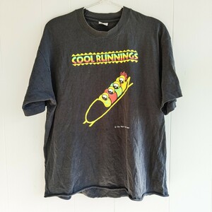 ヴィンテージ COOL RUNNINGS 90's Tシャツ ディズニー Disney : 古着 ブラック 黒 ビンテージ 映画 シンデレラ レゲエ バンド