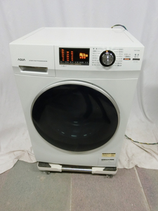 AQUA アクア 8kg ドラム式洗濯機 AQW-FV800E ホワイト 左開き 全自動洗濯機 ジョグダイヤル＆LEDディスプレイ 8.0kg MT