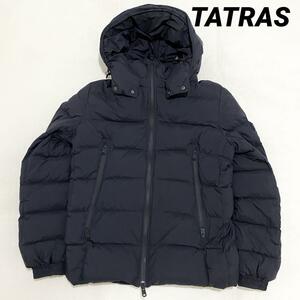 84【高級】TATRAS タトラス borbore ボルボレ ダウンジャケット メンズ ブラック ネイビー 黒 2 M アウター フード 軽量 美シルエット