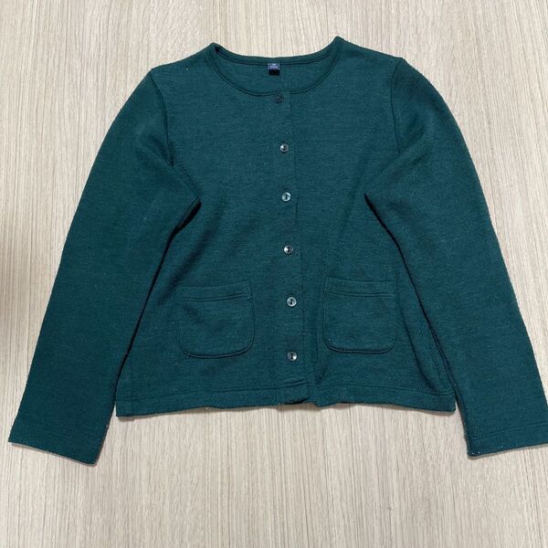 UNIQLOKIDS グリーンカーディガン 130cm