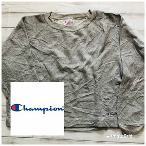 チャンピオンズ　Champion L 裏起毛　ショート丈　スウェット　トレーナー　グレー