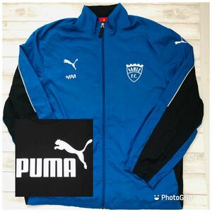 プーマ　PUMA L 裏メッシュ　ツートーンジャケット　トラックジャケット　チームジャケット　ブルー×ブラック