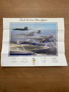 1988 Blue Angels ブルーエンジェルス 公式 パンフレット ポスター アメリカ海軍 US NAVY 戦闘機 ホーネット f-18