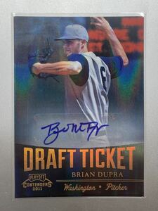 直筆サイン！ Brian Dupra 2011 panini playoff contenders ワシントン・ナショナルズ