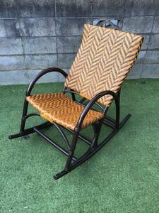  retro Vintage античный мебель ротанг кресло-качалка ротанг кресло-качалка стул старый мебель 