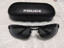 中古 美品 POLICE サングラス ポリス マットガンメタル ダークスモーク S8408 0627_画像1