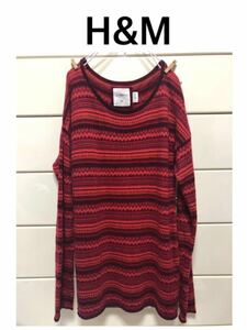 【送料込み】 H&M アンゴラ 混 暖色 カラー ニット セーター M エイチアンドエム