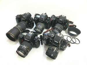 ☆ Nikonフィルムカメラまとめ 1 ☆ Nikon F4 x3 + F5 + F100 + Tokina AT-X PRO 80-200mm 1:2.8 他レンズ4本 ニコン フィルムカメラ