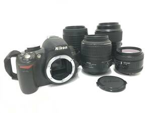★ Nikon D3100 + AF-S DX NIKKOR 18-55mm 1:3.5-5.6G VR + AF-S DX NIKKOR 55-200mm 1:4-5.6G ED ★ 他レンズ2本 ニコン 