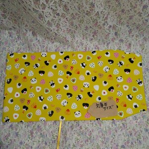  book cover library book@size*... pattern yellow color polka dot rice ball onigiri hand made hand made 