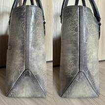 特注オーダー品 Berluti Toujours Scritto Leather Tote Bag ベルルッティ トゥジュール トートバッグ グレー×ネロ ダブルパティーヌ_画像7