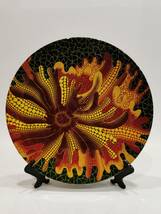 【模写】草間彌生 YAYOI KUSAMA FLOWER Ceramic 飾り皿 PLATE Diam. 30CM_画像1