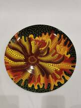 【模写】草間彌生 YAYOI KUSAMA FLOWER Ceramic 飾り皿 PLATE Diam. 30CM_画像4
