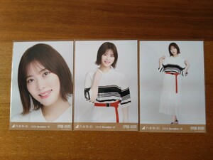 乃木坂46 伊藤純奈 生写真 2020.November-Ⅳ ニットポロ 3枚コンプ