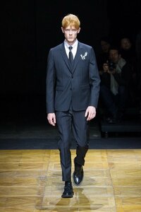 希少 DIOR HOMME / 14AW look1 美品 すずらん刺繍 3ピース スーツ セットアップ / ウール / 黒 / ジャケット ディオールオム