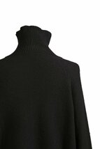 INAISCE 新ブランド EYN VAS アインバス ウールカシミア オーバーサイズ ハイネックニットsize 3 BLACK インアスカ guidi incarnation_画像8