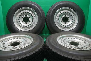 L451-20 送料無料 195/80R15 107/105L LT スタッドレス 4本セット YOKOHAMA ice GUARD iG91 7分山 JWL-T ハイエース 100 200